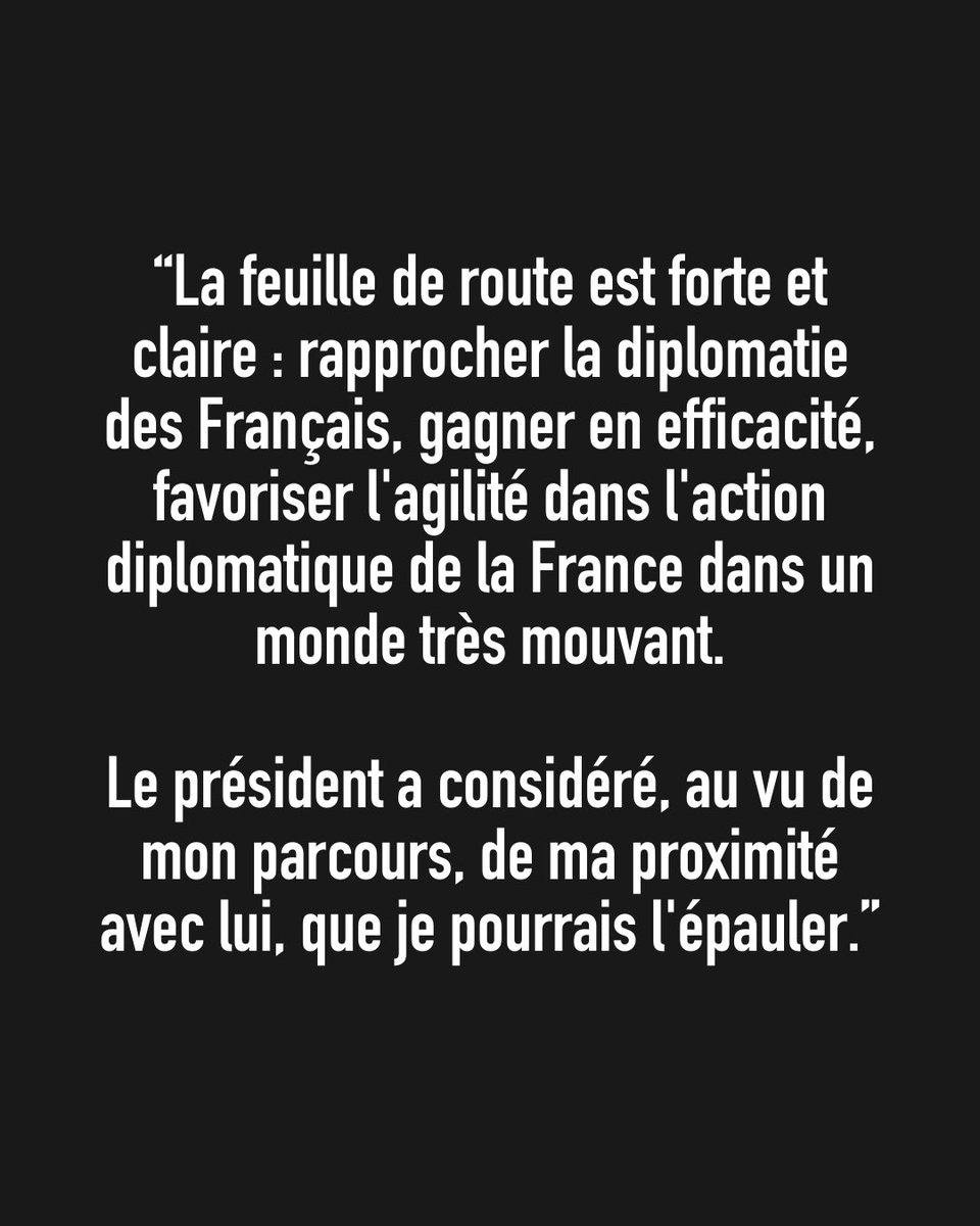 « La responsabilité que m'a confiée le président m'oblige et m'honore. »
@steph_sejourne