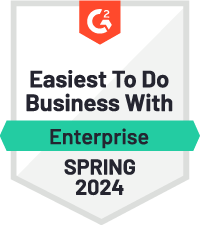 G2 Badge - Easiest to do business with Enterprise