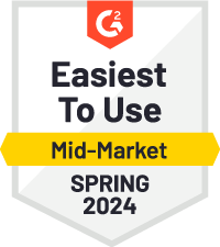 G2 Badge - Easiest to Use Mid-Market