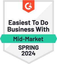 G2 Badge - Easiest to do business with Mid-Market