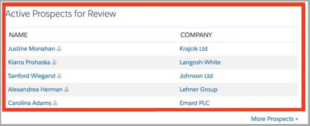 Active Prospects For Review in Salesforce Pardot