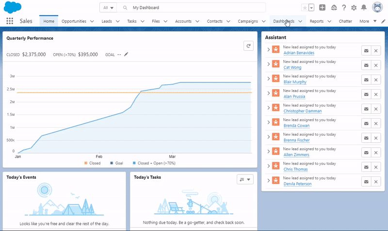 How to Create a Dashboard in Salesforce Lightning