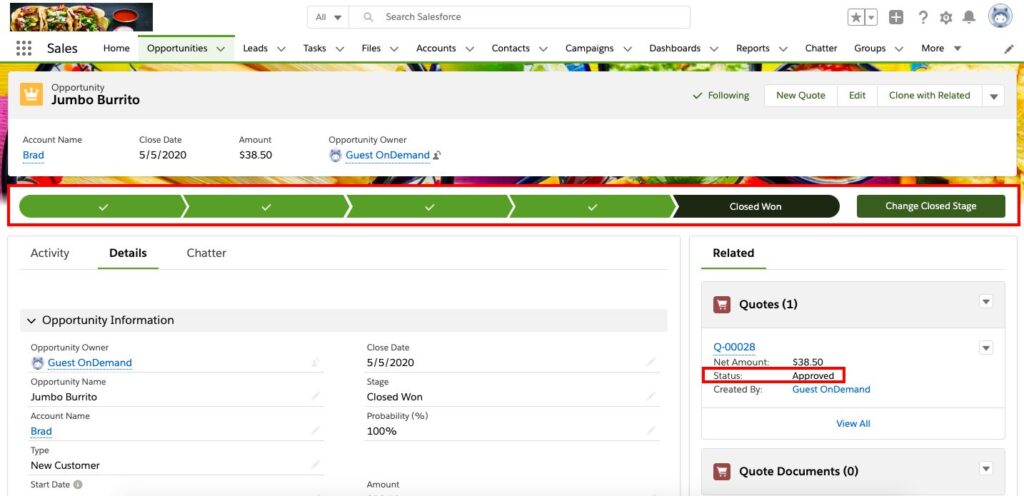 Moved Stages in Salesforce CPQ
