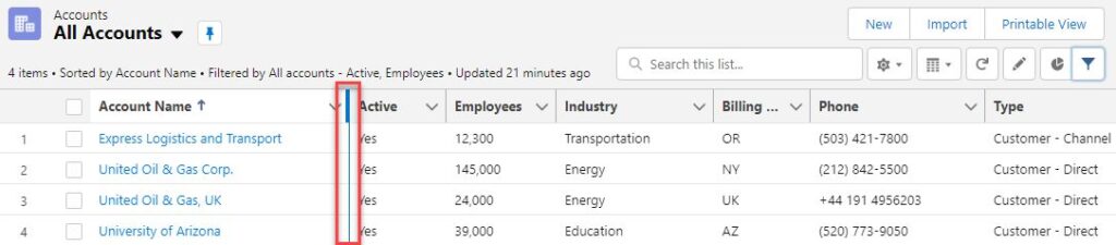 List View Features and Functionality in Salesforce Lightning