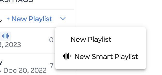 Chorus New Smart Playlist