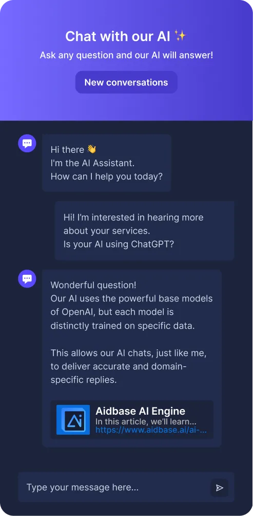 Chatbot with conversation