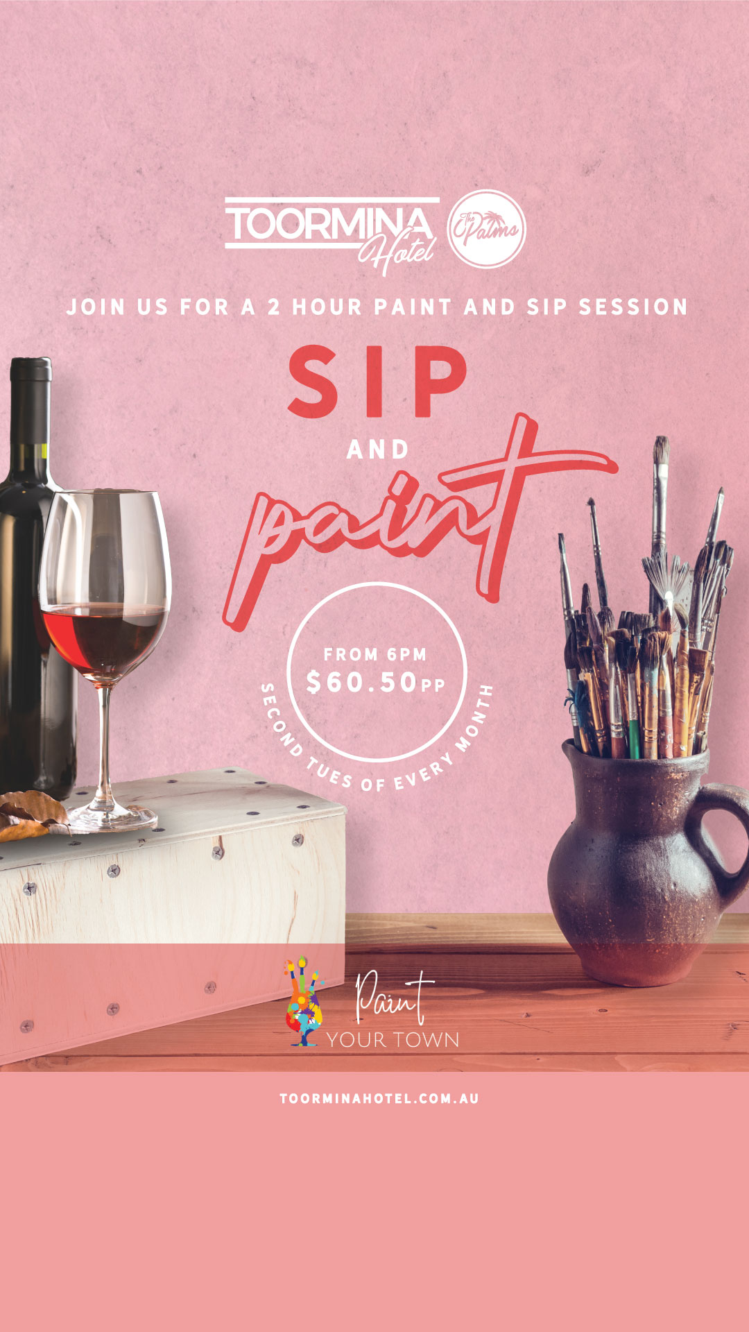 Paint & Sip The Toormina Hotel