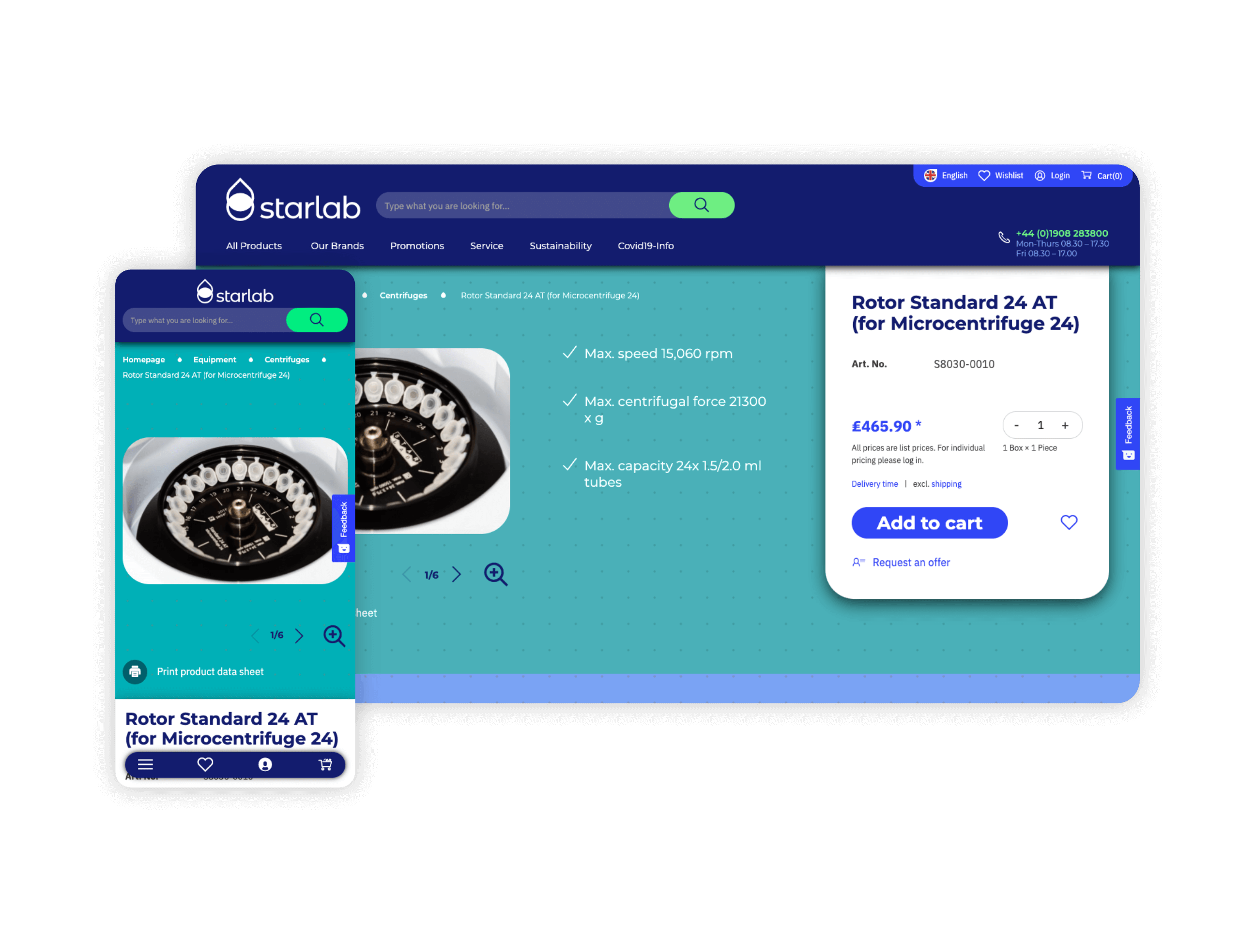 Starlab B2B laboratory products multibrand UX case study