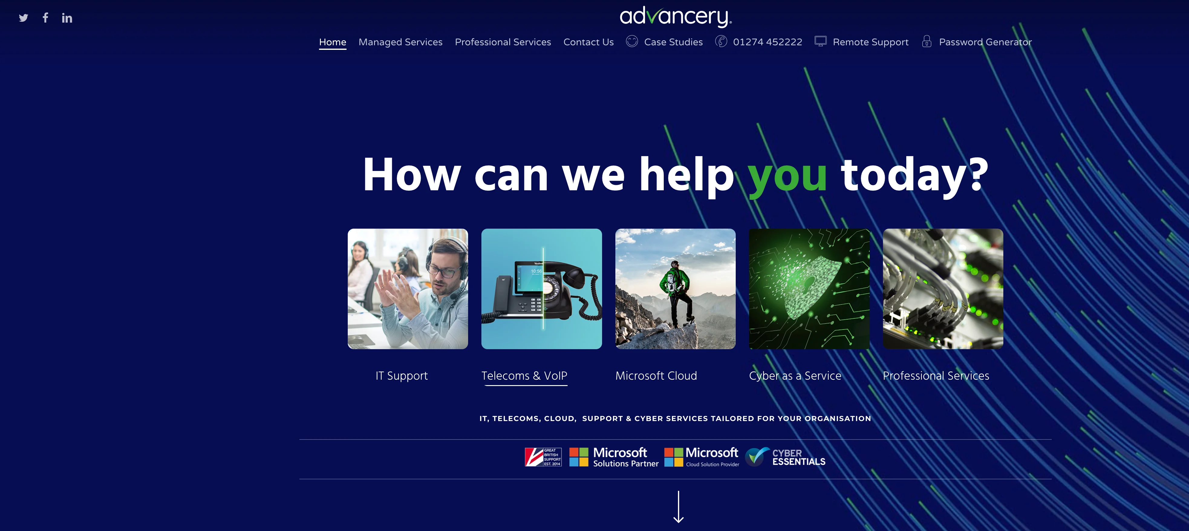 Advancery Homepage Screenshot 2023