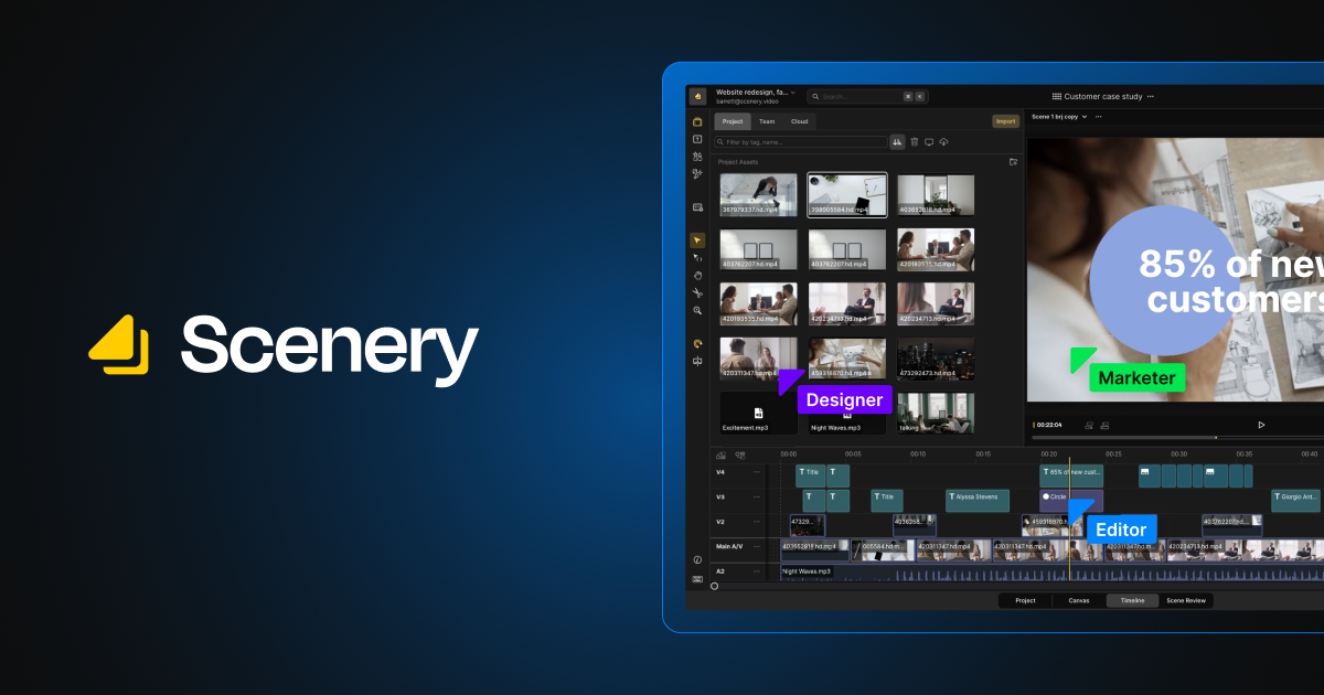 Scenery video editor | Collaborative video editing for teams