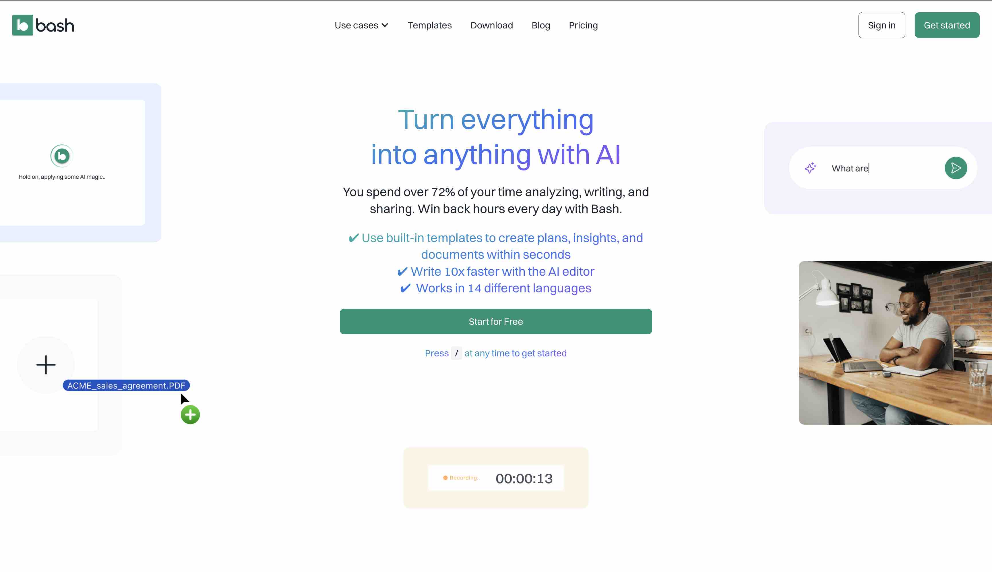 Bash - Turn Information Into Action with AI