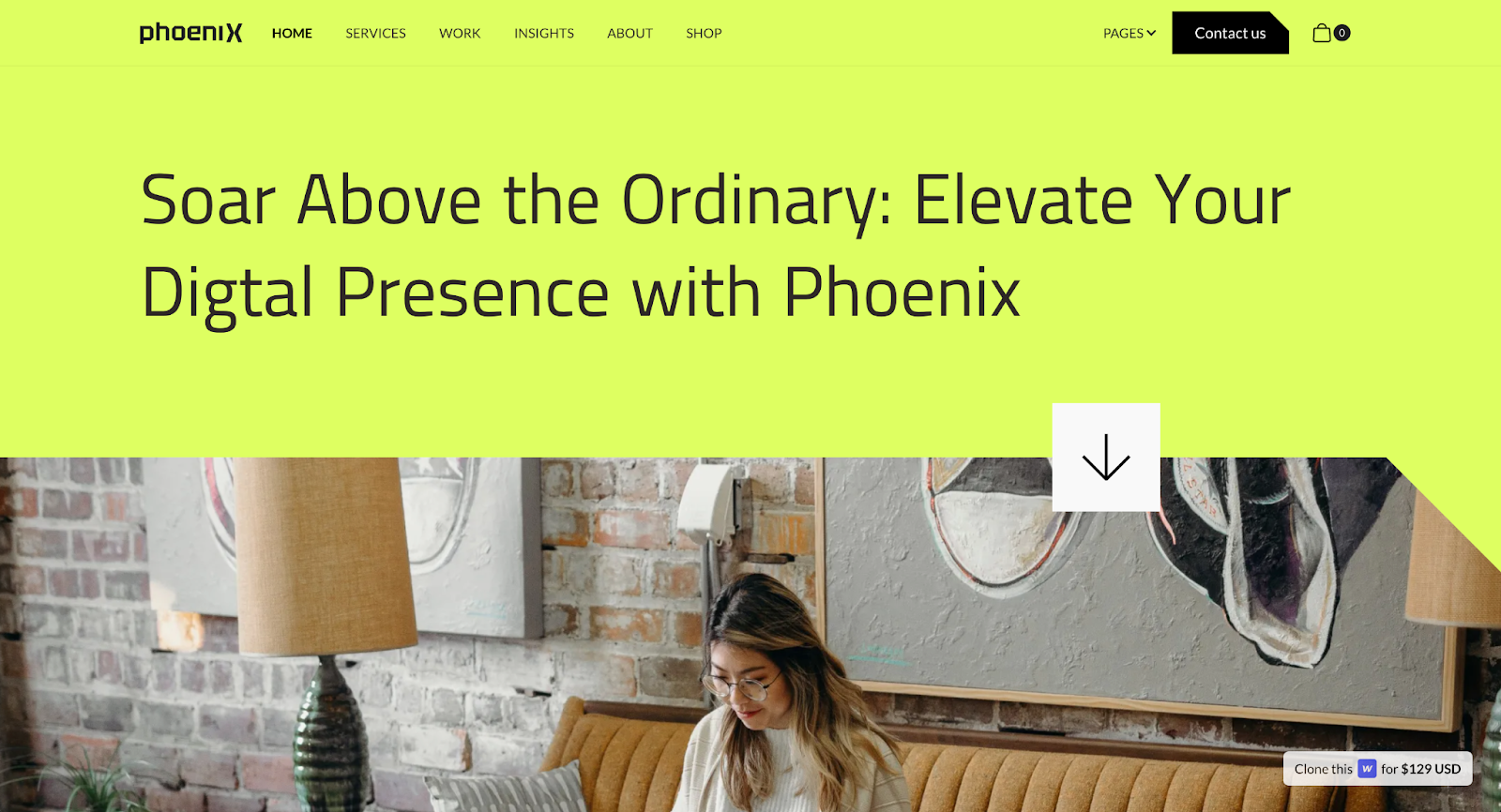 Premium Webflow Agency template called Phoenix, is a ready to customize Webflow template. Designed by Azwed and Wedoflow