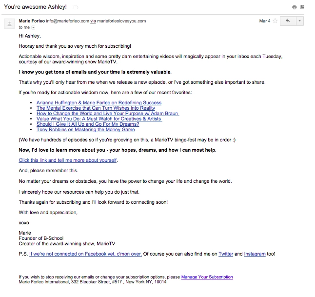 6 Welcome Email Examples & Templates - Teachable Blog