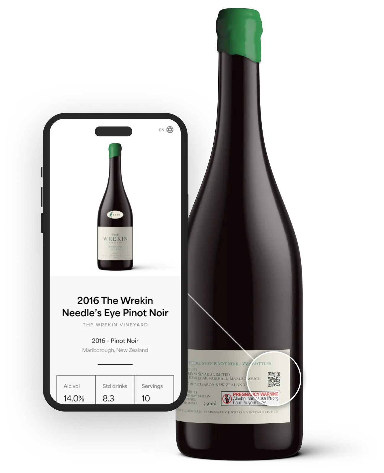 PinotQR Wine elabels for all your vintages