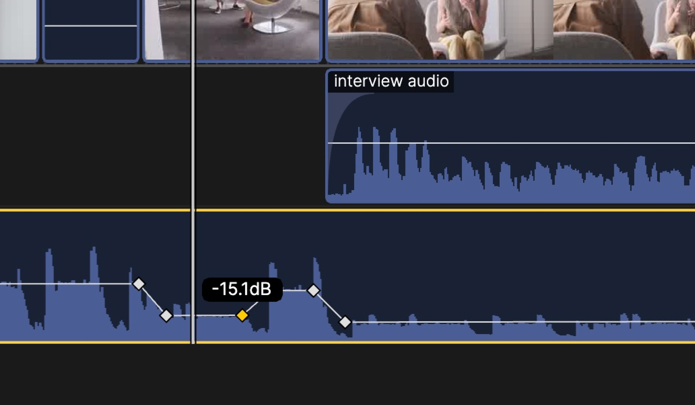 Now you can dial volume up and down for different moments within the same clip to precisely control the audio for your videos.