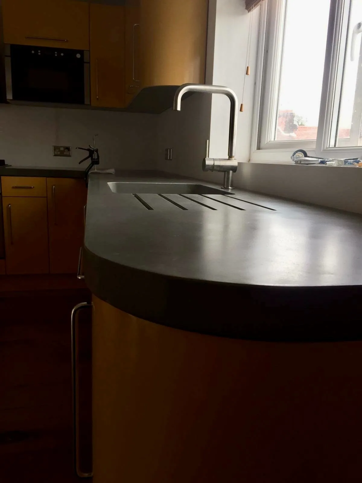 Black yellow kitchen