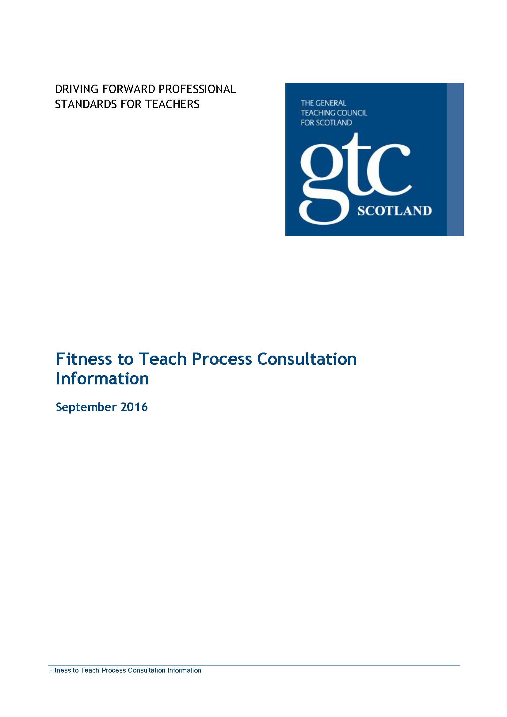 Document > Fitness to Teach process: consultation information