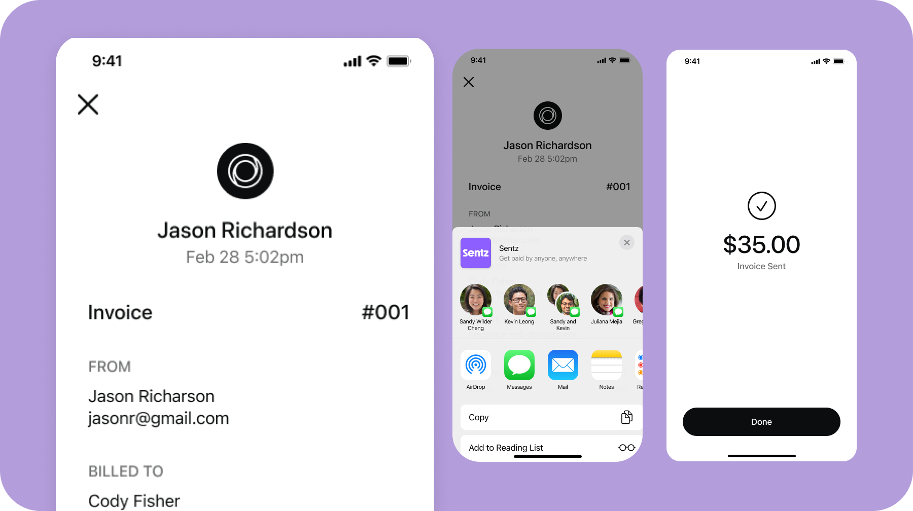 Invoicing in Sentz: Freelancer Payments Simplified