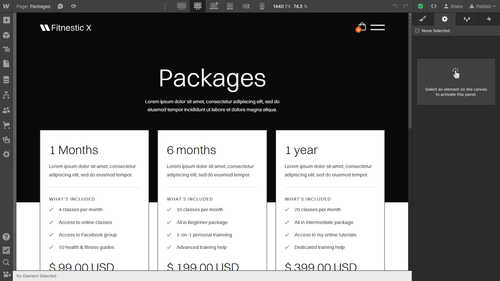 Ecommerce Content - Fitnestic X Webflow Template