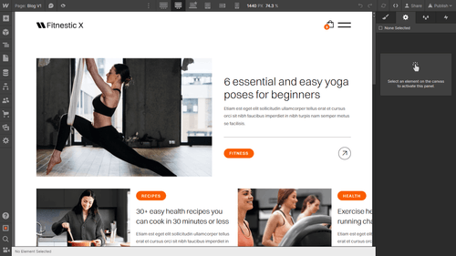 CMS Content - Fitnestic X Webflow Template