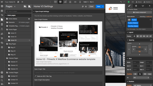 SEO - Fitnestic X Webflow Template