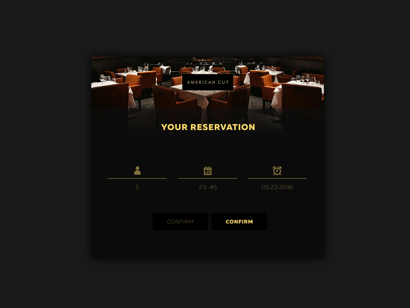 UI Design Daily | Confirm Reservation