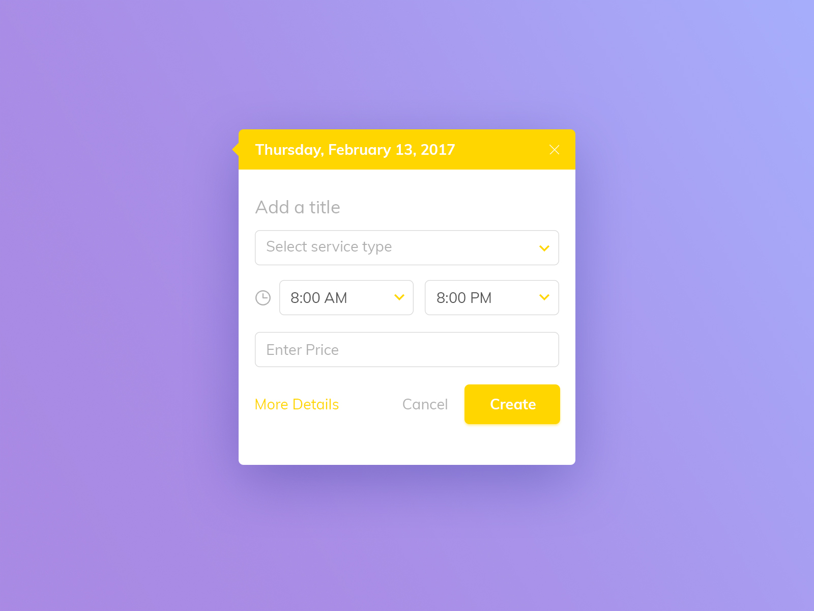 UI Design Daily | Create Event