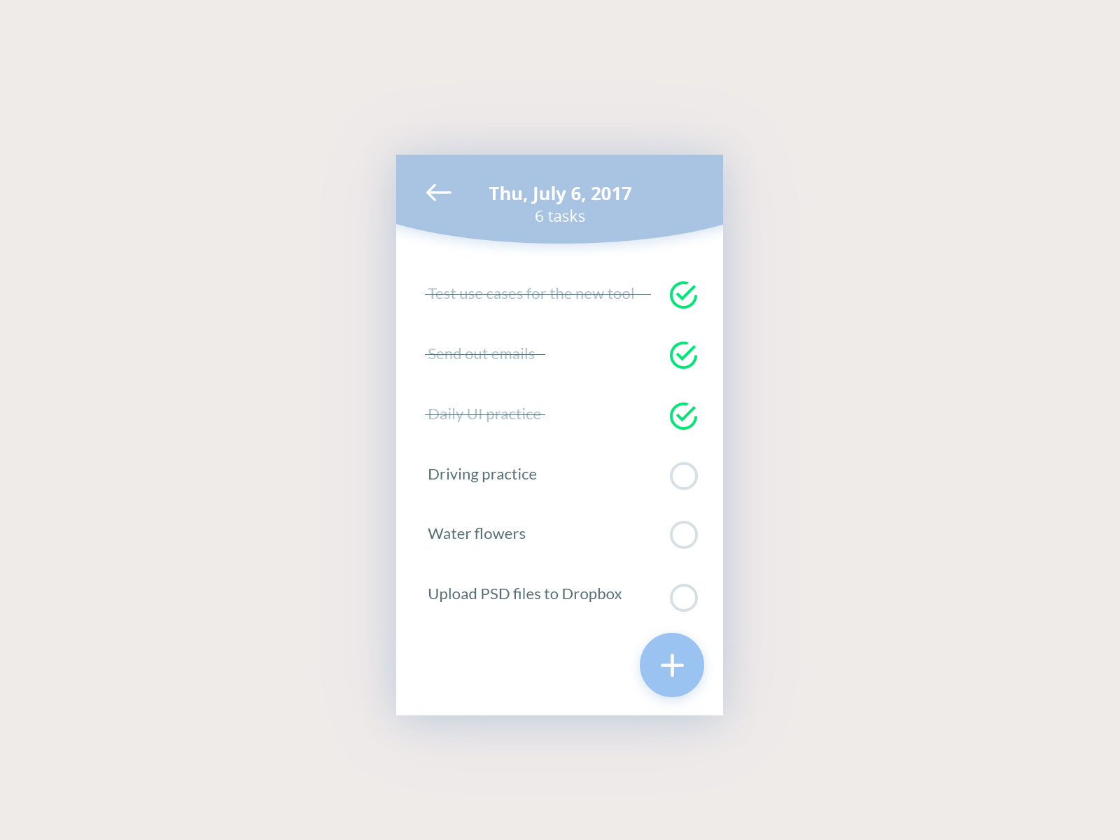 To do designs created by ui desgn daily