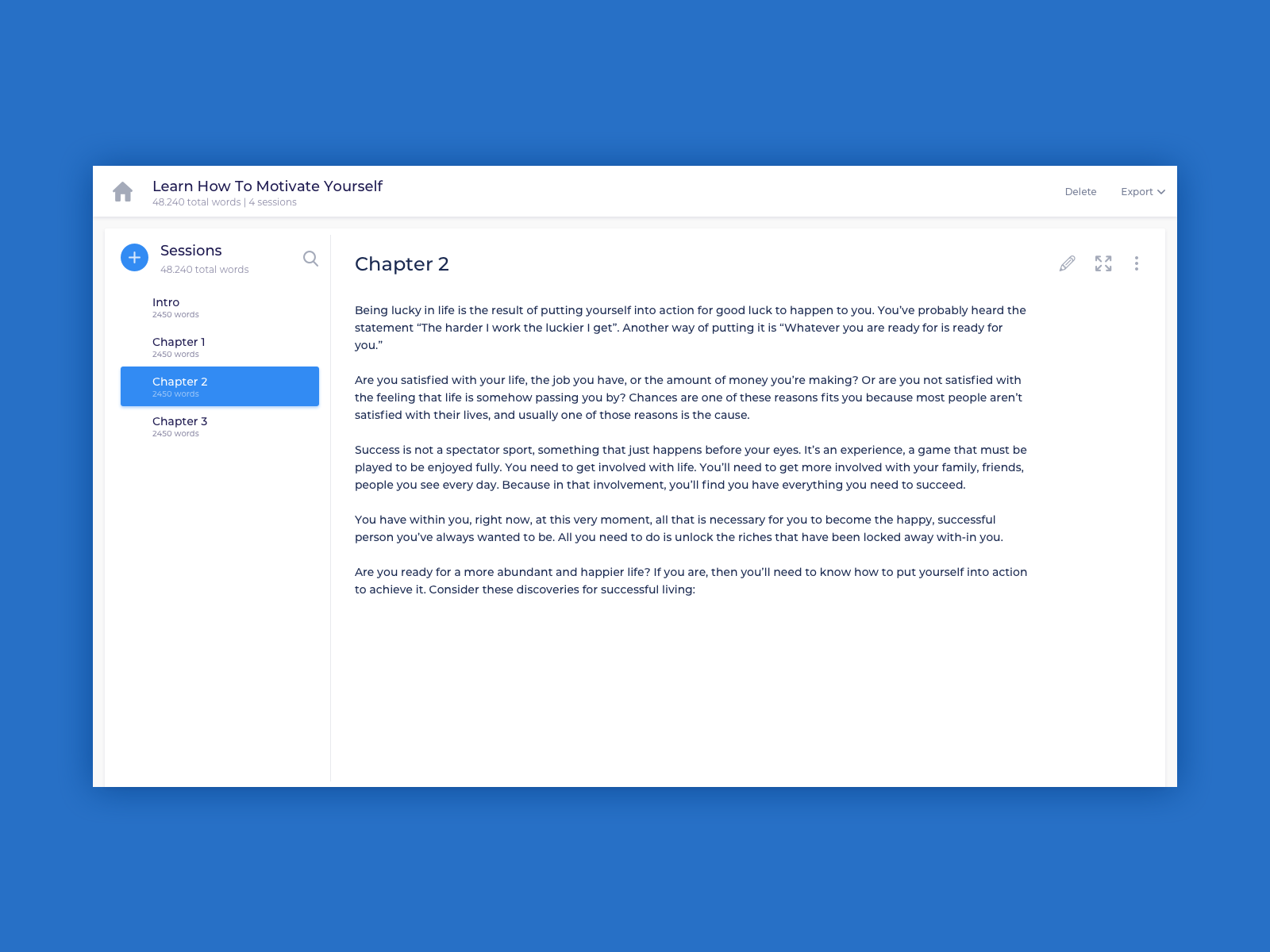 UI Design Daily | Writing Screen