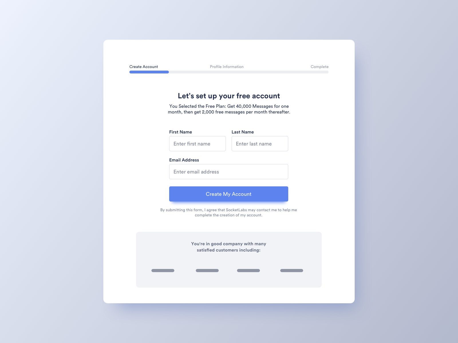 UI Design Daily | Create Account