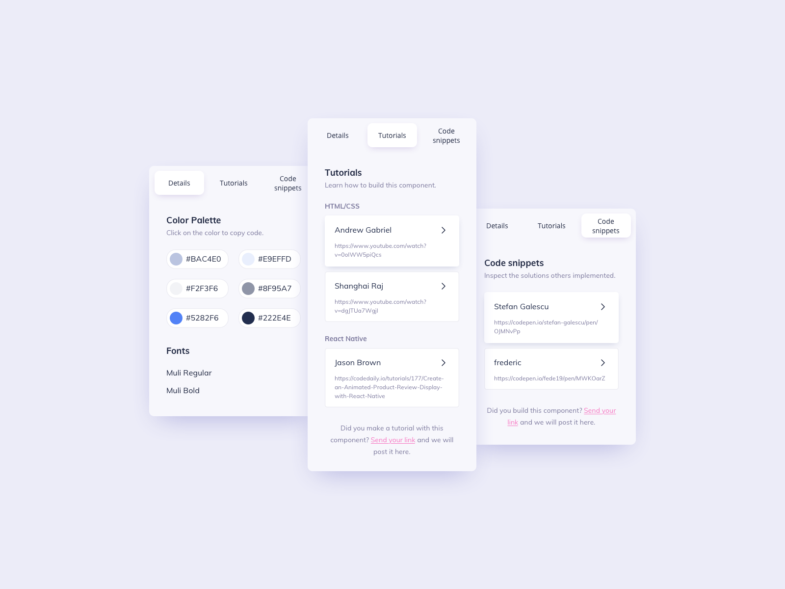 UI Design Daily | Details Card