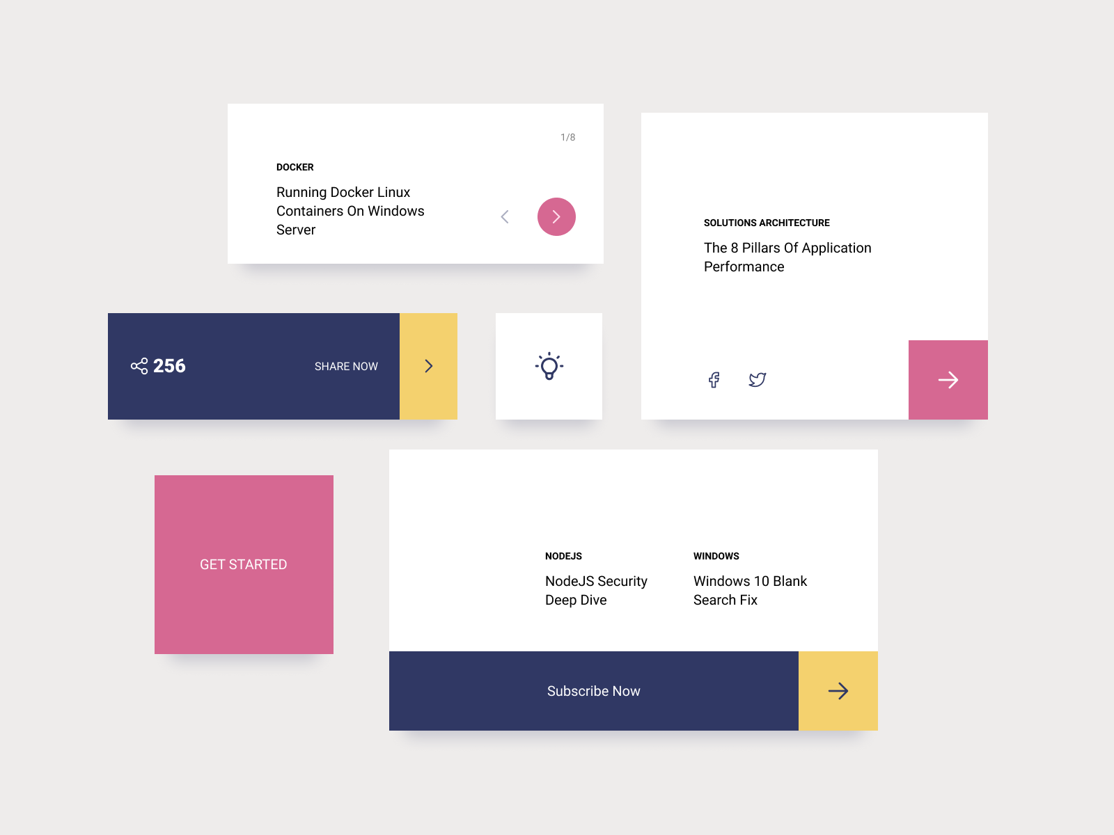 UI Design Daily | Blog Page Components