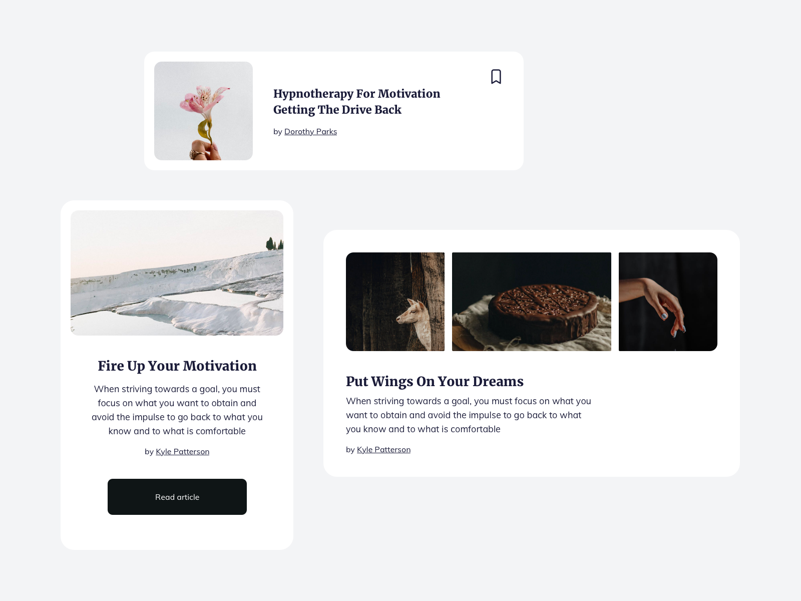 UI Design Daily | Article Cards
