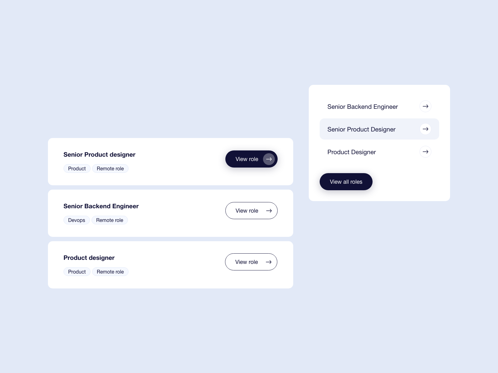 UI Design Daily | Available Roles Listing
