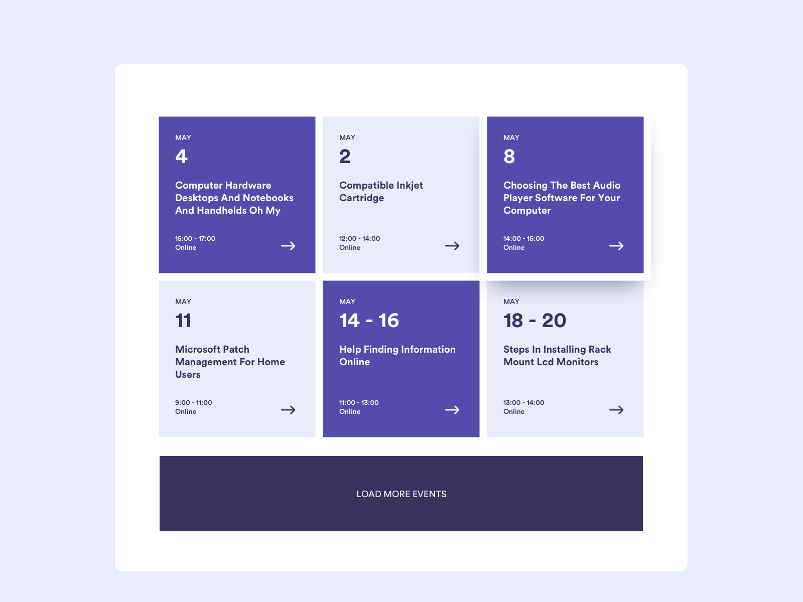 UI Design Daily | Events List