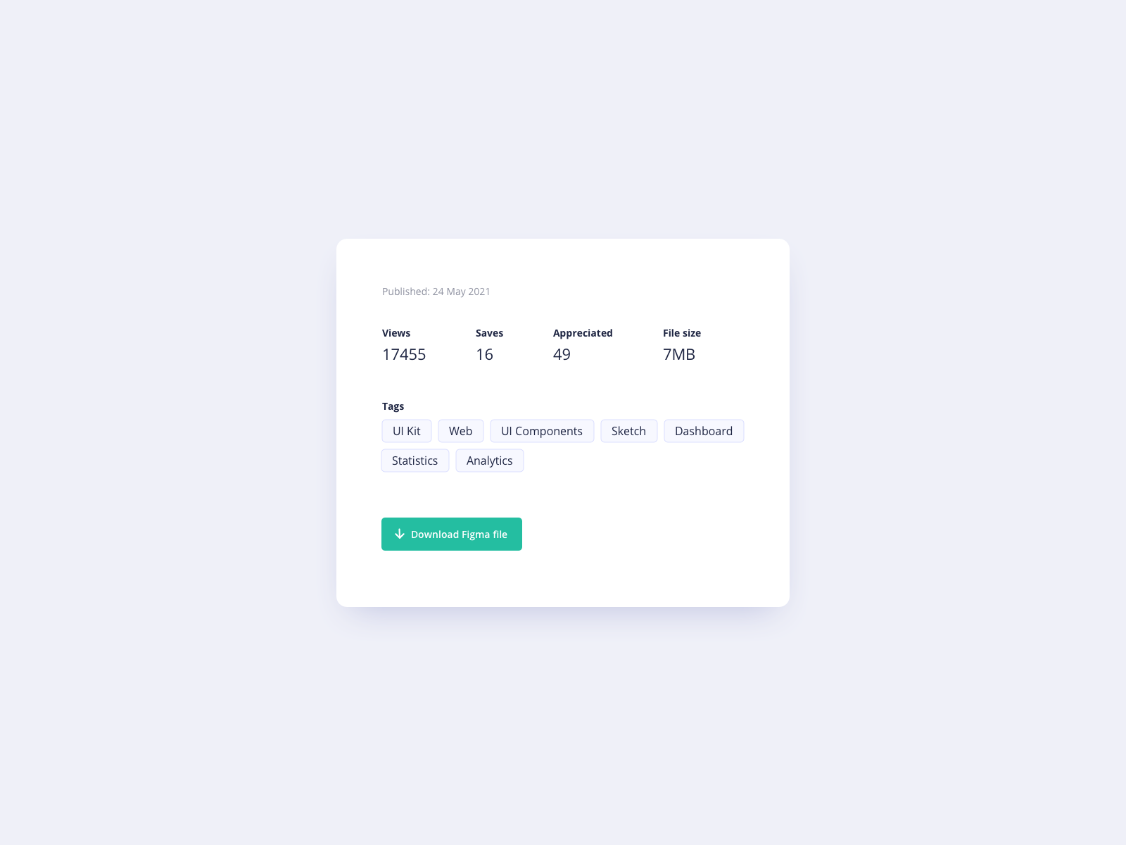 UI Design Daily | Details Card