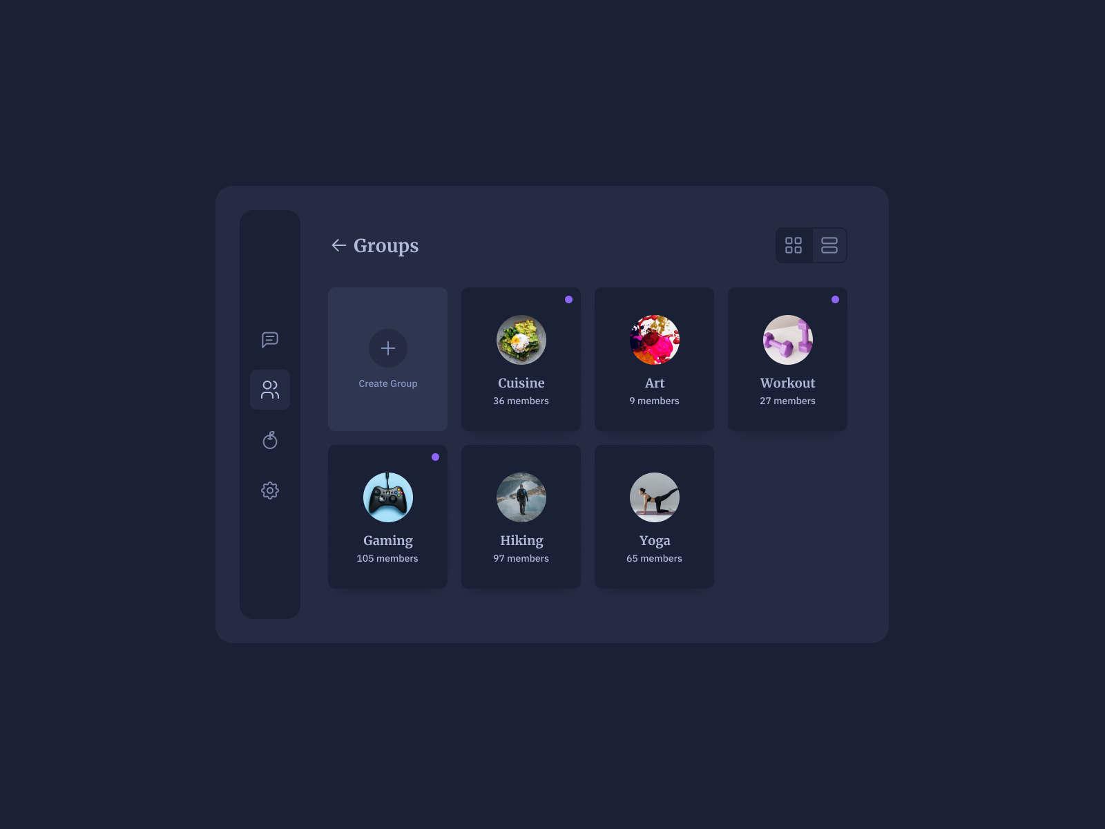 UI Design Daily | Groups List