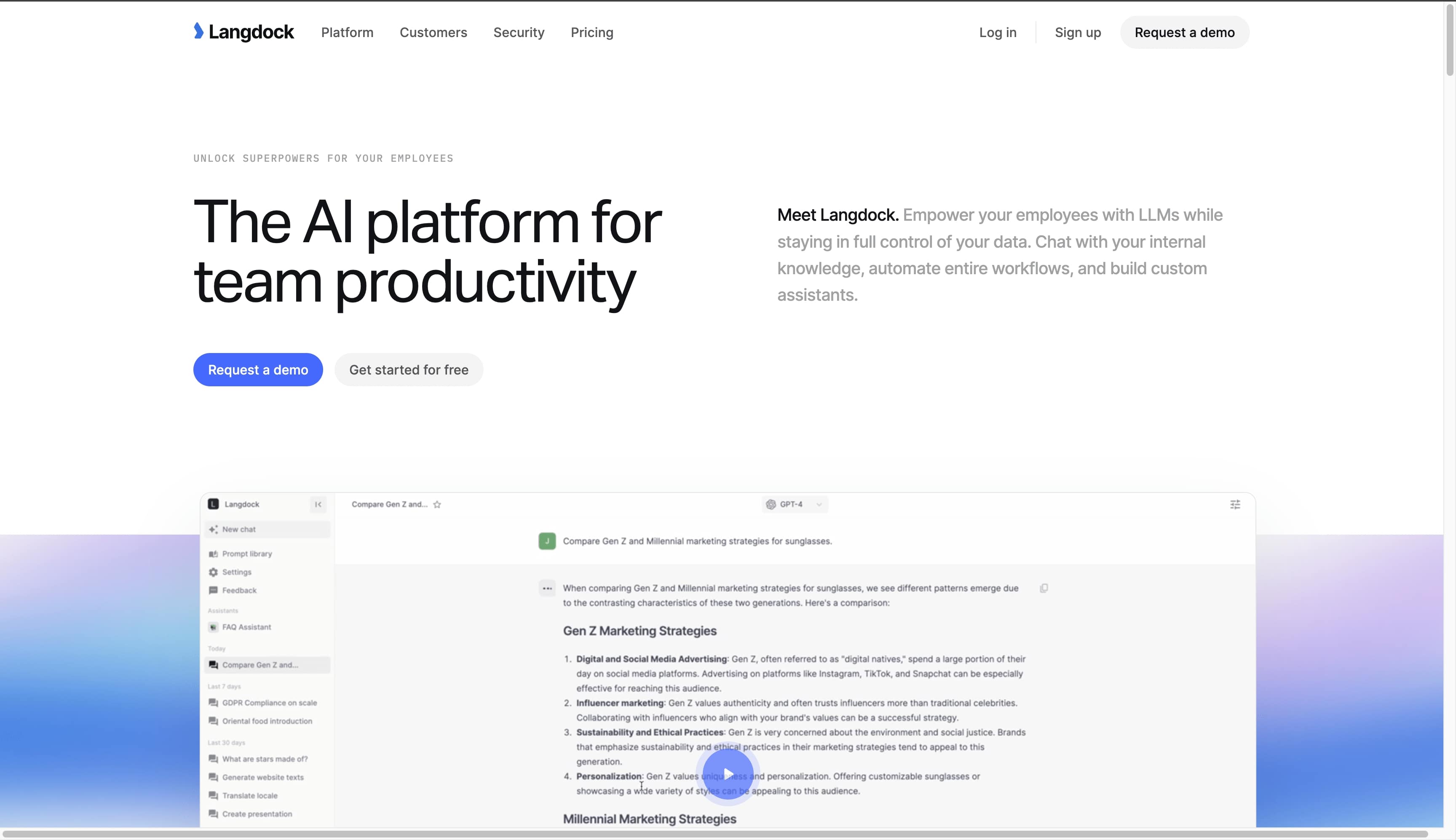 Langdock | The AI platform for team productivity
