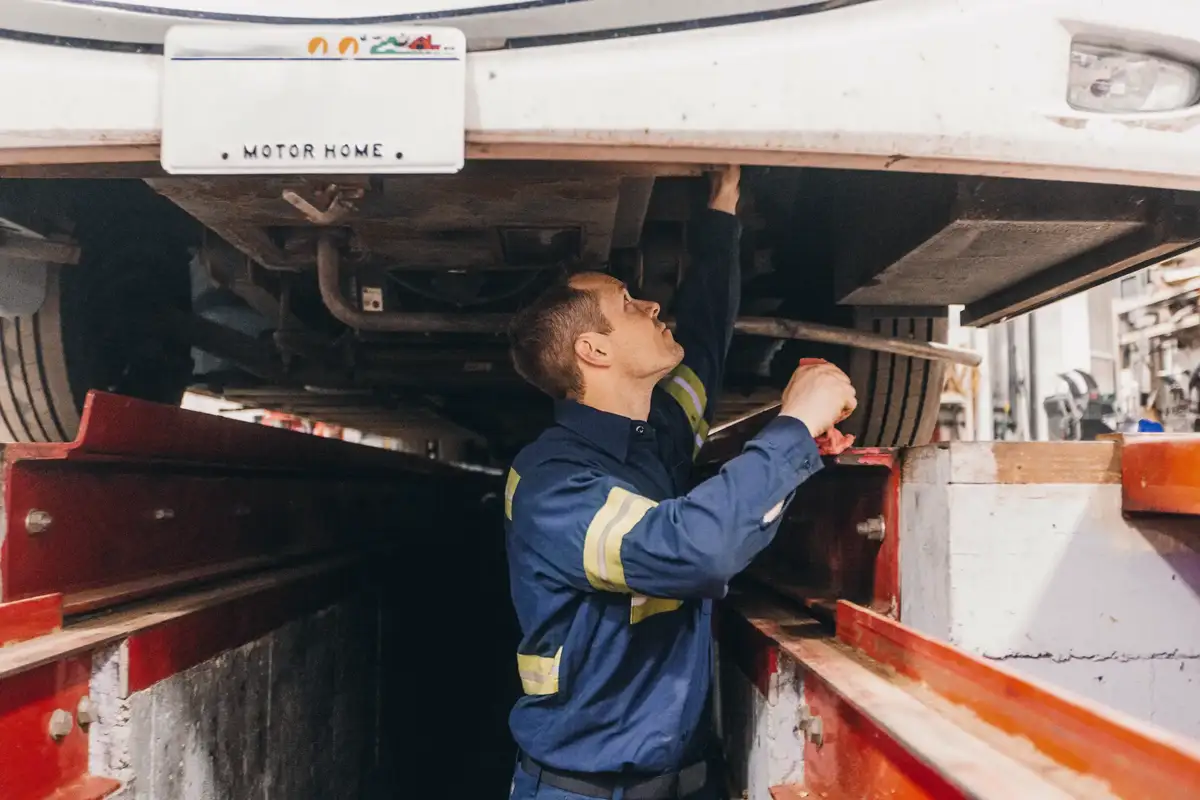 Mechanic performing RV repair in North Las Vegas, NV