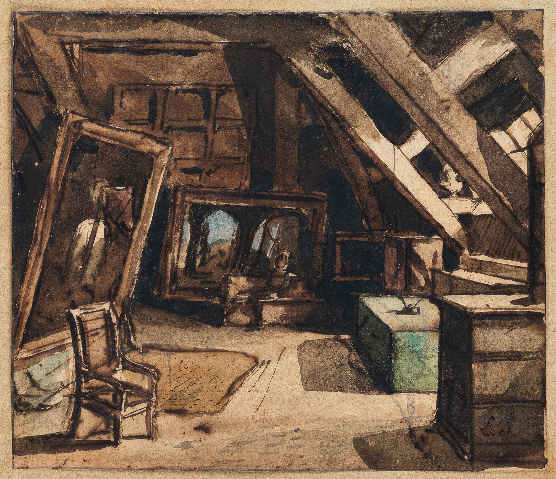Fran ois Marius Granet Int rieur De L atelier De L artiste Au Louvre fran-ois-marius-granet-int-rieur-de-l-atelier-de-l-artiste-au-louvre