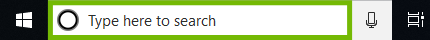 Windows 10 search bar
