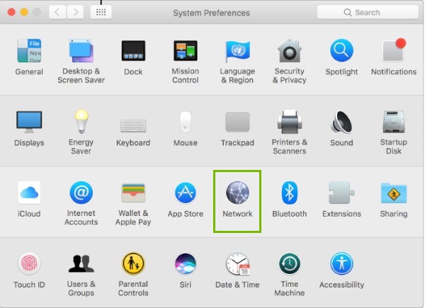 self assigned ip address meaning Network icon highlighted