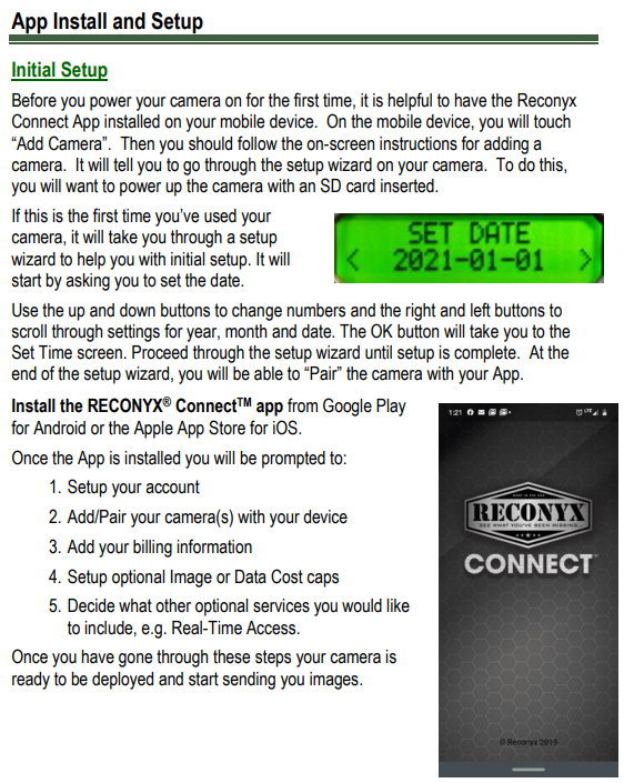 How to Setup and Install Reconyx Connect App for Reconyx HL2XC ...