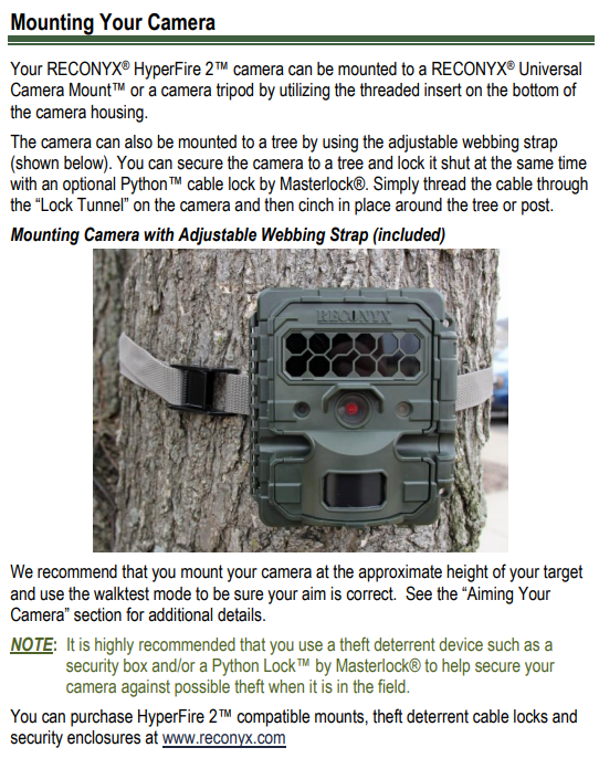 How to Mount the Reconyx HL2XC HyperFire 2 Cellular Trail Camera