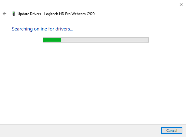 Update Drivers searching for drivers.