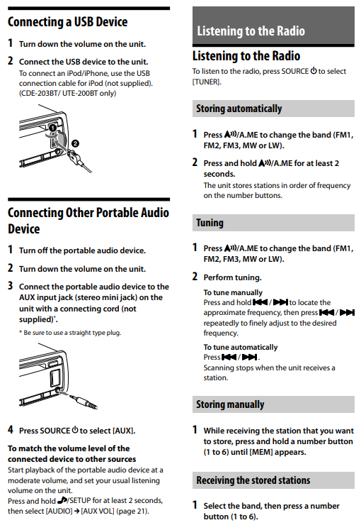 How to Setup Alpine CDE203BT Digital Media Receiver