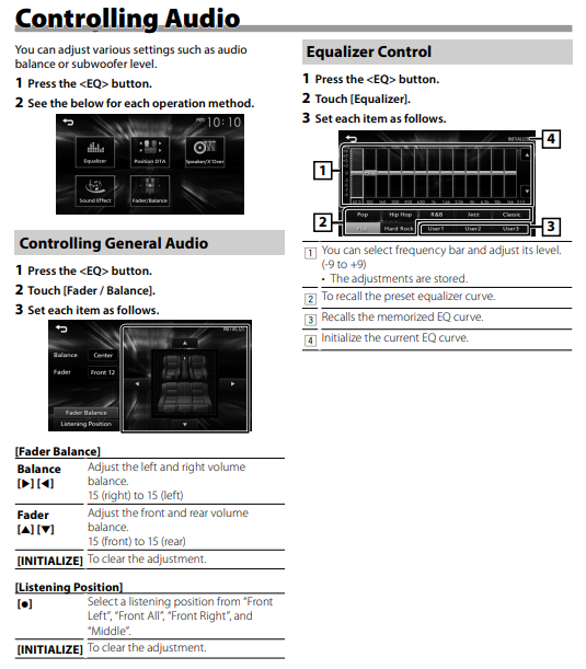 How to Control Audio on JVC KWM150BT Car Monitor System