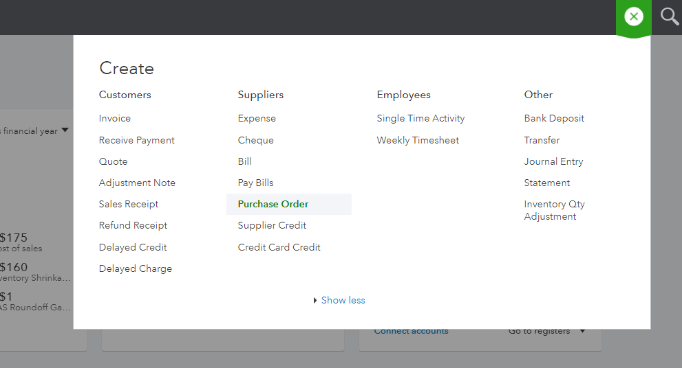 How to Create a Partial Purchase Order in QuickBooks Online