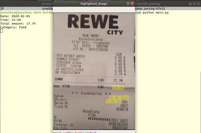 Extract receipt data with Mindee's API using Python - Mindee