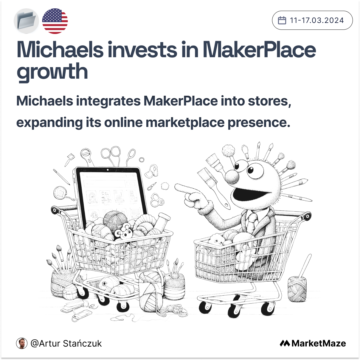 Michaels invests in MakerPlace growth